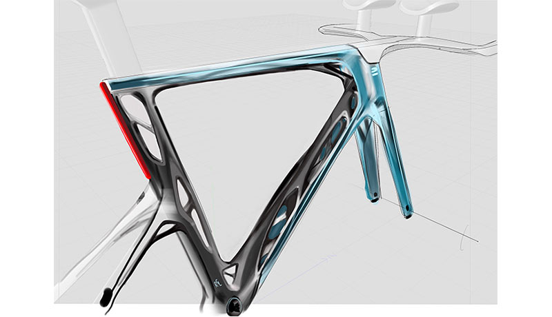 Bike-on-Black_Render - Decathlon  -  sustainable bicycle -  Autodesk generative design  - Techxmedia