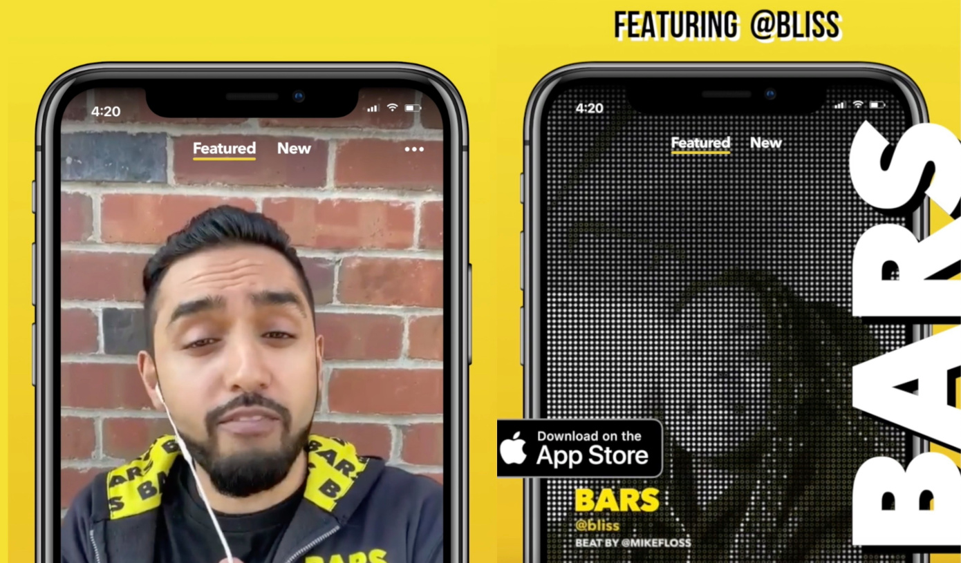 Facebook launches BARS, a TikTok-like app for raps