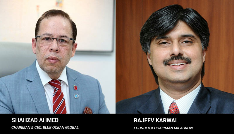 Rajeev Karwal, CEO of Milagrow Robots, and Shahzad Ahmed - Chairman - CEO - Blue Ocean Global - techxmedia