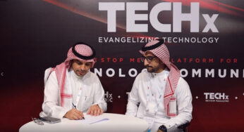 Saudi firms sign an agreement at TECHx’s GITEX booth