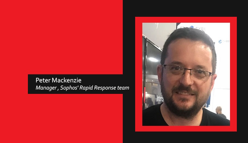 Peter Mackenzie - manager - Sophos - Rapid Response team - ransomware operators - techxmedia