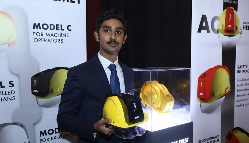 World’s first AC helmet - India Pavilion - Jarsh Safety - techxmedia