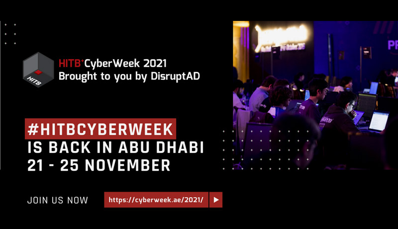 ins - HITB CyberWeek - Abu Dhabi - DisruptAD - techxmedia