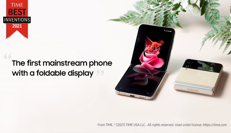 Galaxy Z Flip3 5G - flip phones - The 100 Best Inventions of 2021 - techxmedia