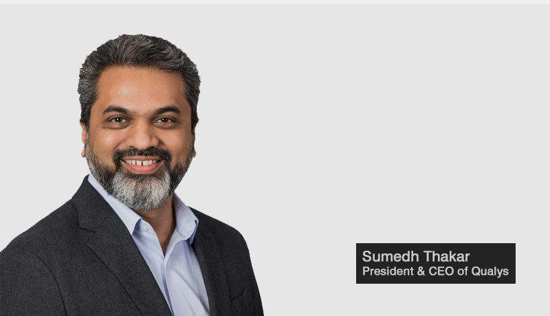 Sumedh-Thakar-CEO-Qualys - Web Application Scanning solution - Log4Shell - WAS - techxmedia