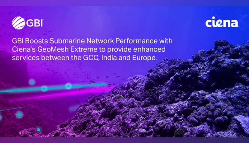 GBI - Gulf Bridge International - Submarine network performance - Smart Network capacity - Ciena’s GeoMesh Extreme - WaveLogic 5 Extreme - Gulf Cooperation Council - GCC - Techxmedia