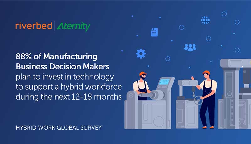 Riverbed Aternity - manufacturing decision makers - hybrid workforce tech - business decision makers - Manufacturing industry - Manufacturing BDMs - Riverbed Aternity Hybrid Work Global Survey -techxmedia