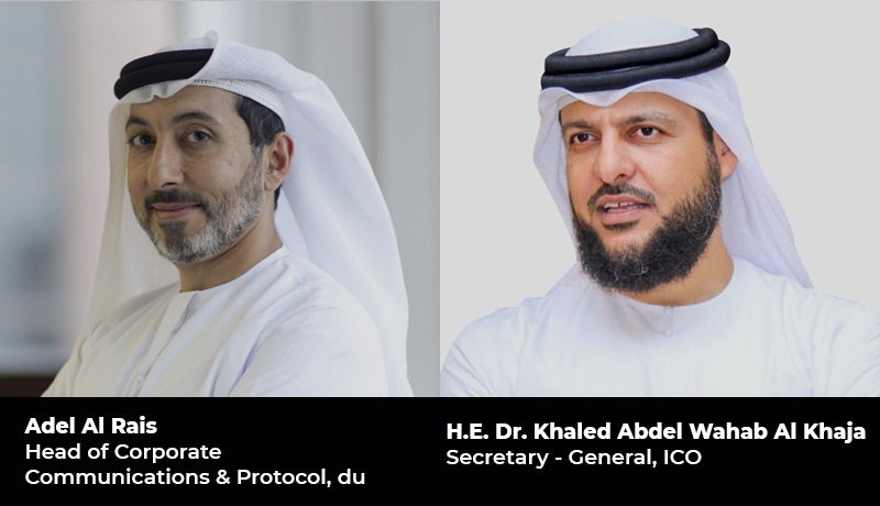 His Excellency Dr. Khaled Abdel Wahab Al Khaja - Adel Al Rais - du - MoU - International Charitable Organization -ICO - Ajman - Techxmedia