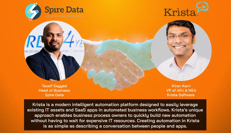 Spire Data - Krista Software - partnership - AI-led intelligent automation - automation - MEA - Techxmedia