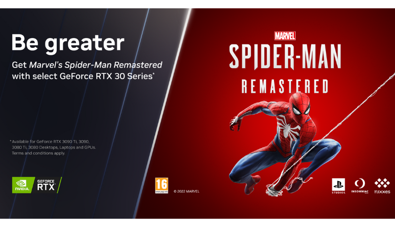 Get Marvel’s Spider-Man Remastered when you buy GeForce RTX