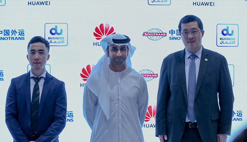 du sign MoU with Huawei and SINOTRANS for 5G logistic solutions