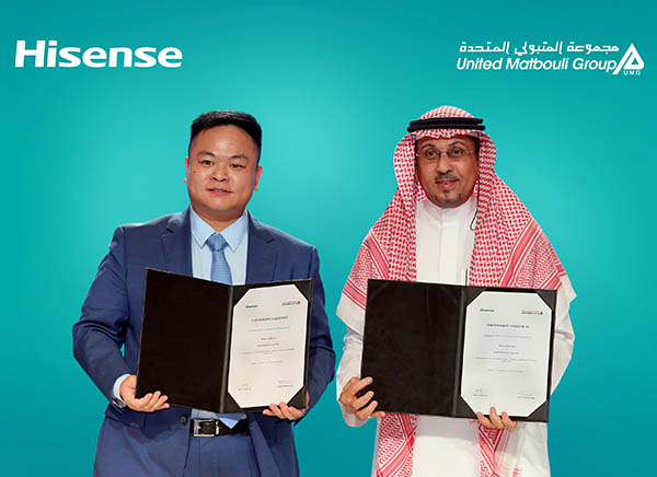Hisense partners with United Matbouli Group to grow its presence in KSA