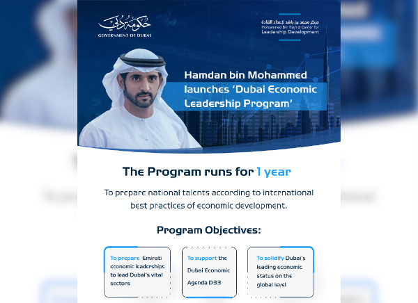 Dubai Economic Leadership Program Launched by H.H. Sheikh Hamdan bin Mohammed